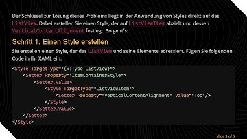 So setzen Sie VerticalAlignment in GridViewColumn für WPF-Listen