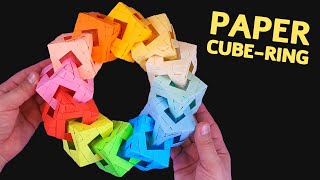 Origami Diamond Window Cube Ring - DIY. Easy Paper Crafts for school project - Tutorial