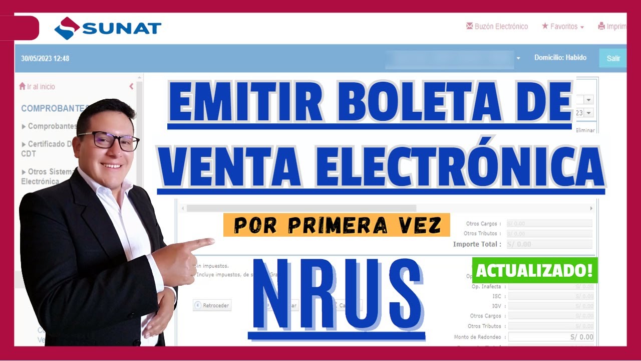 Cómo emitir una Boleta Electrónica del NRUS por primera vez desde el portal SUNAT - 2023 Actualizado