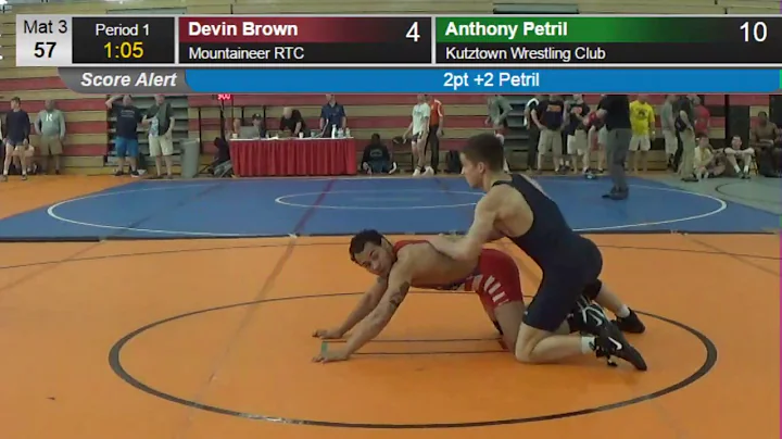 1305 Open Men 57 KG Devin Brown Mountaineer RTC vs...