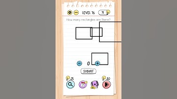 Brain Test Level 76 -How many rectangles are there? #brainstorm #brain #game