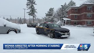 New York woman charged with stabbing victim in town of Plattsburgh, police say