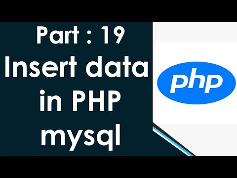 Insert data in php mysql - YouTube