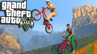 Gta 5 Online - Impossible Downhill Mountain Biking Racing Gta V Ps4 - Dniper Gameplay