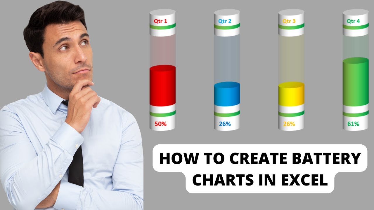 How to Create Battery charts in Excel - YouTube