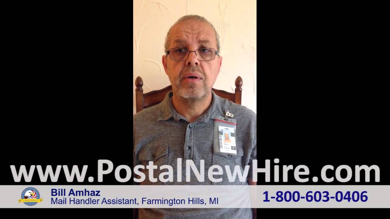 Bill Amhaz New MHA at the Farmington Mills, MI Post Office with Help