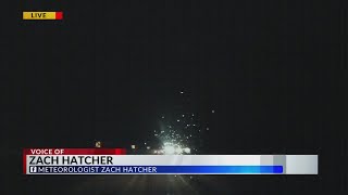 Meteorologist Zach Hatcher in the Mobile Storm Tracker