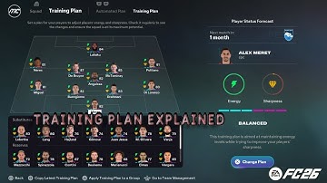 FC26: TRAINING PLAN EXPLAINED