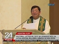 Pastoral letter ng CBCP na bumabatikos sa extrajudicial killings, binasa sa mga misa