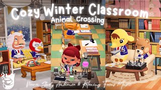 ACNH Cozy Winter Classroom ❄️📚 Warm Study Ambience &amp; Relaxing Focus Music