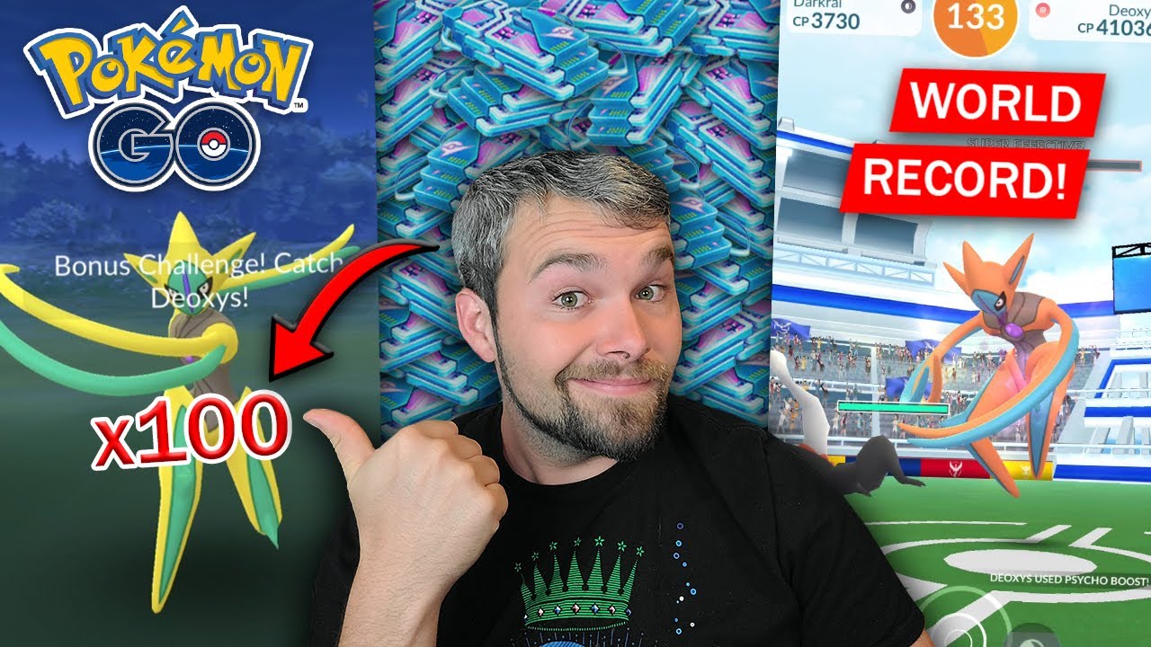 💥OVER 100 Attack Deoxys Raids Defeated! World Record Solo!💥(Pokémon GO)