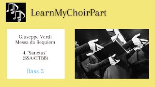 Messa da Requiem - Verdi - #4 "Sanctus" (SSAATTBB) - Bass 2 Practice Track