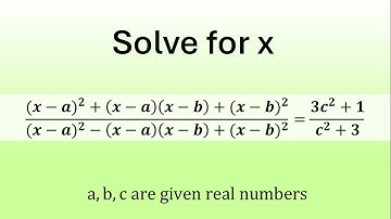 An Amazing Algebra Problem | Can You Solve This?