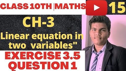 Class 10TH maths NCERT chapter 3 exercise 3.5 QUESTION 1|Cross-multiplication method