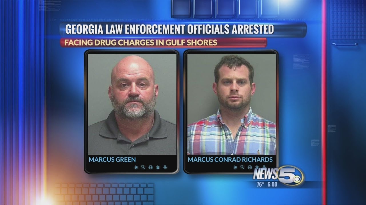 Georgia law enforcement officials arrested in Gulf Shores, charged with marijuana possession