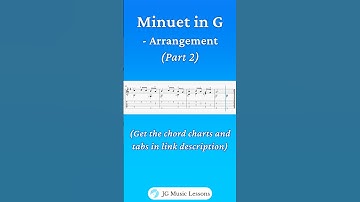 Minuet in G - arrangement with guitar tabs: Part 2  #tutorial #music #guitar