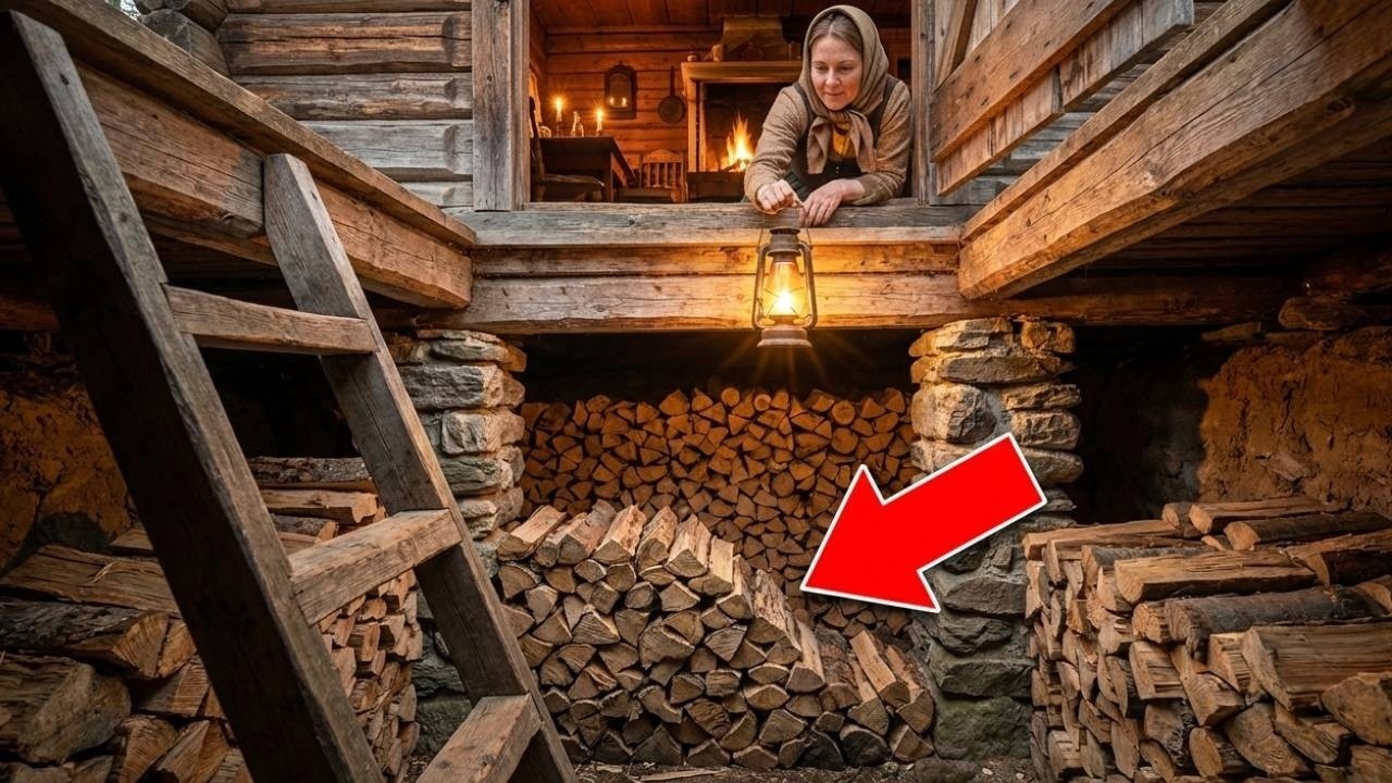 *Sie versteckte ihren Schuppen unter ihrer Hütte – bis ihr Feuerholz den ganzen Winter trocken blieb
