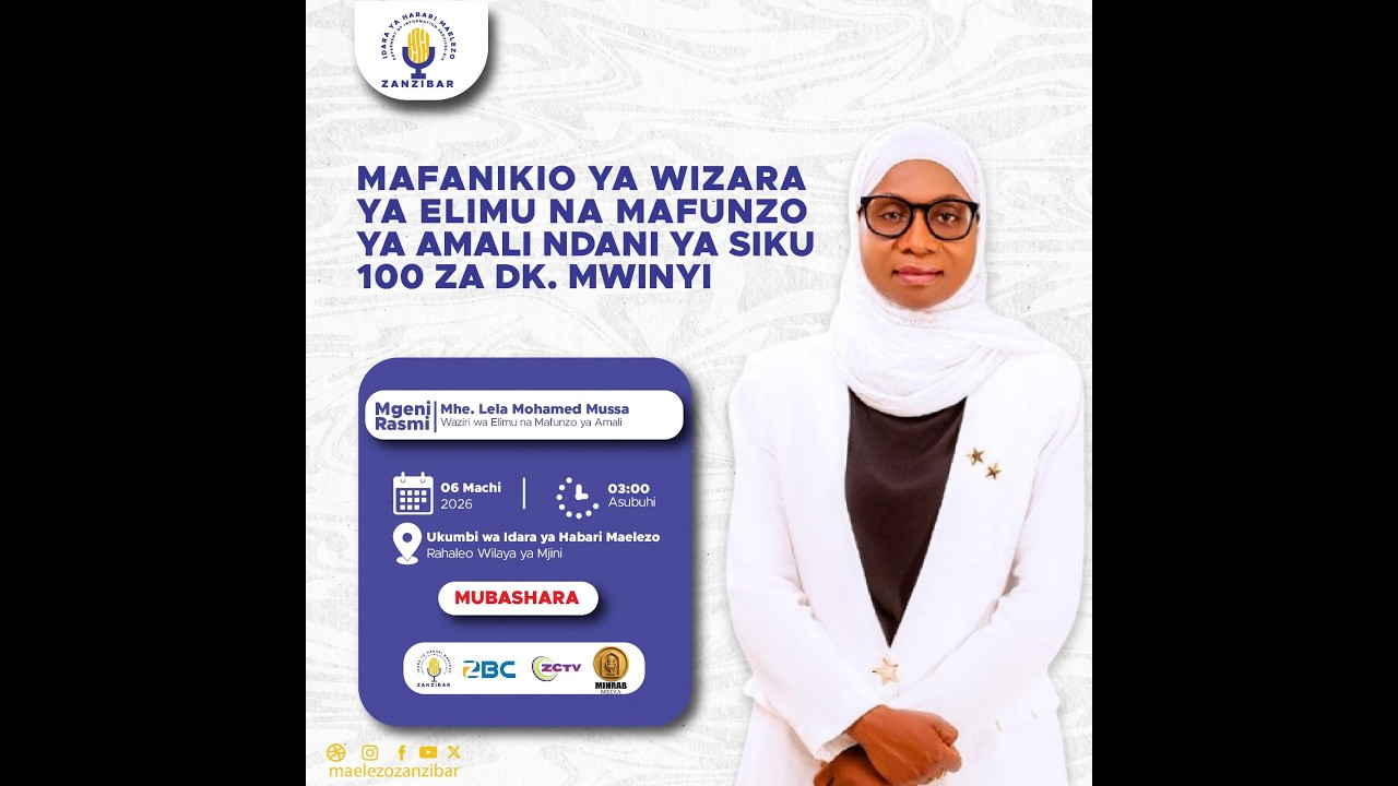 LIVE  KUELEKEA SIKU 100 ZA DKT. HUSSEIN MWINYI  - 6/3/2026