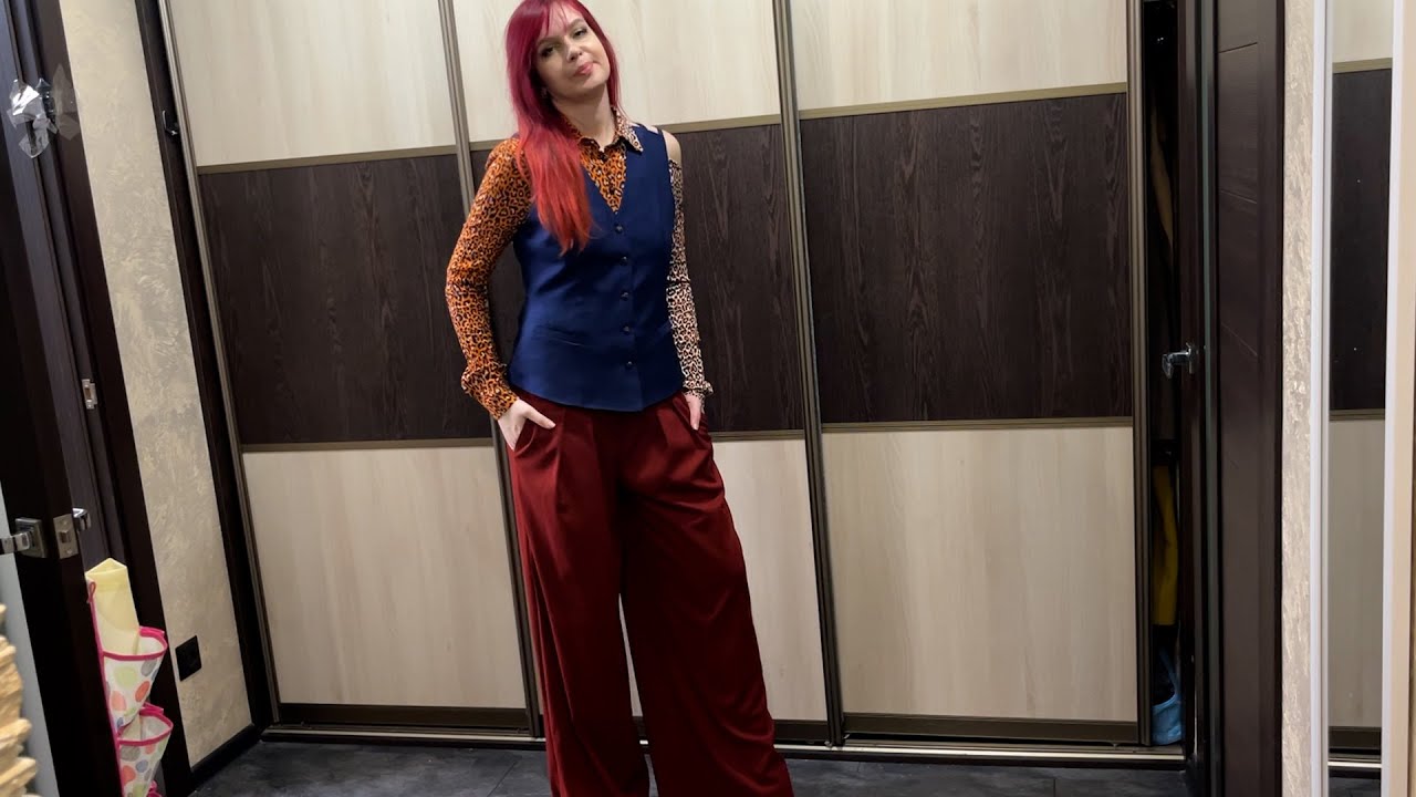 Шьем синий жилет по выкройке журнала Knip 1 2022