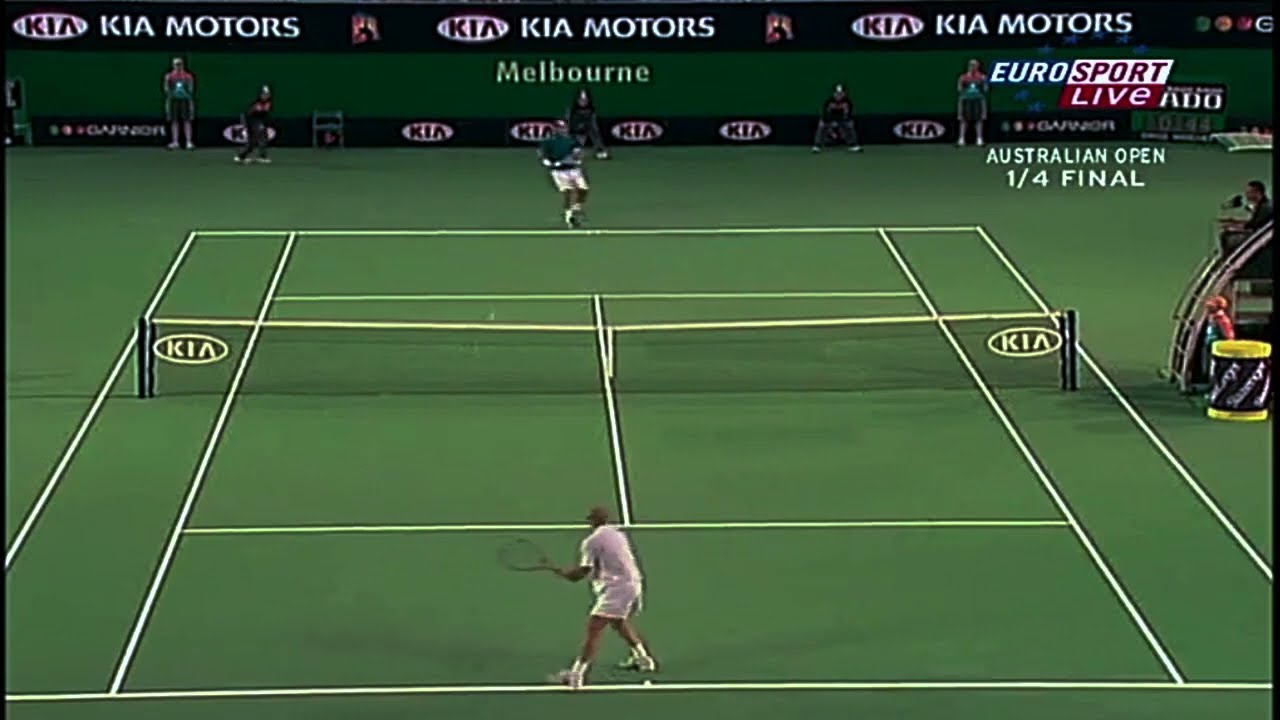 Federer Agassi 2005 AO - The Most Aggressive Baseline Tennis Ever