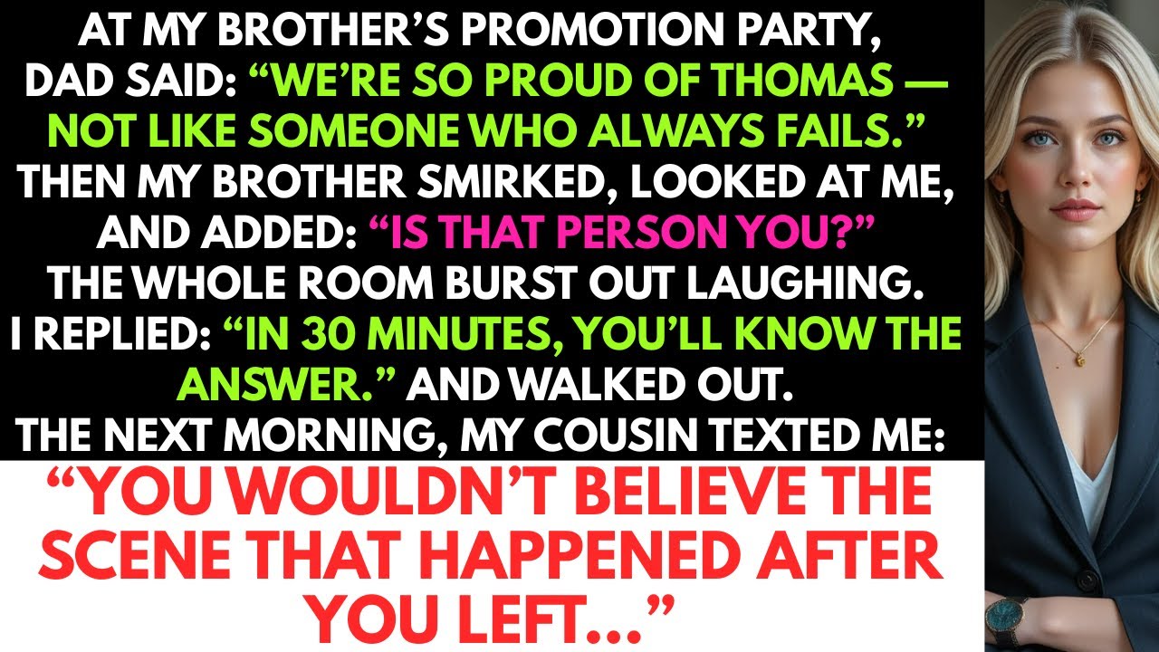 At My Brother’s Promotion Party, My Parents Said: 