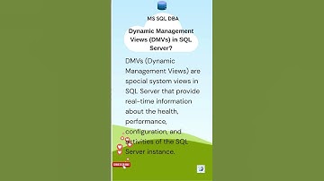 Dynamic Management Views (DMVs) in SQL Server?