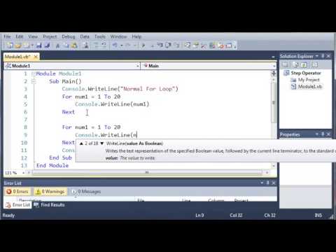 Visual Basic Tutorial   27   Step Operator   YouTube