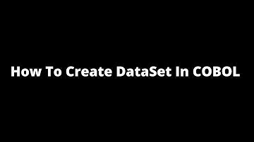How To Create A DatasSet In COBOL(Mainframes).
