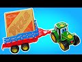 ¡Johnny el tractor trabaja de repartidor! Juegos de coches infantiles. Video de ¡Oh, se dañó!