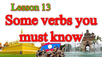 Ep62, Learn Lao Language, Lesson 13, Some verbs you must know, Learn simple Lao, We learn languages