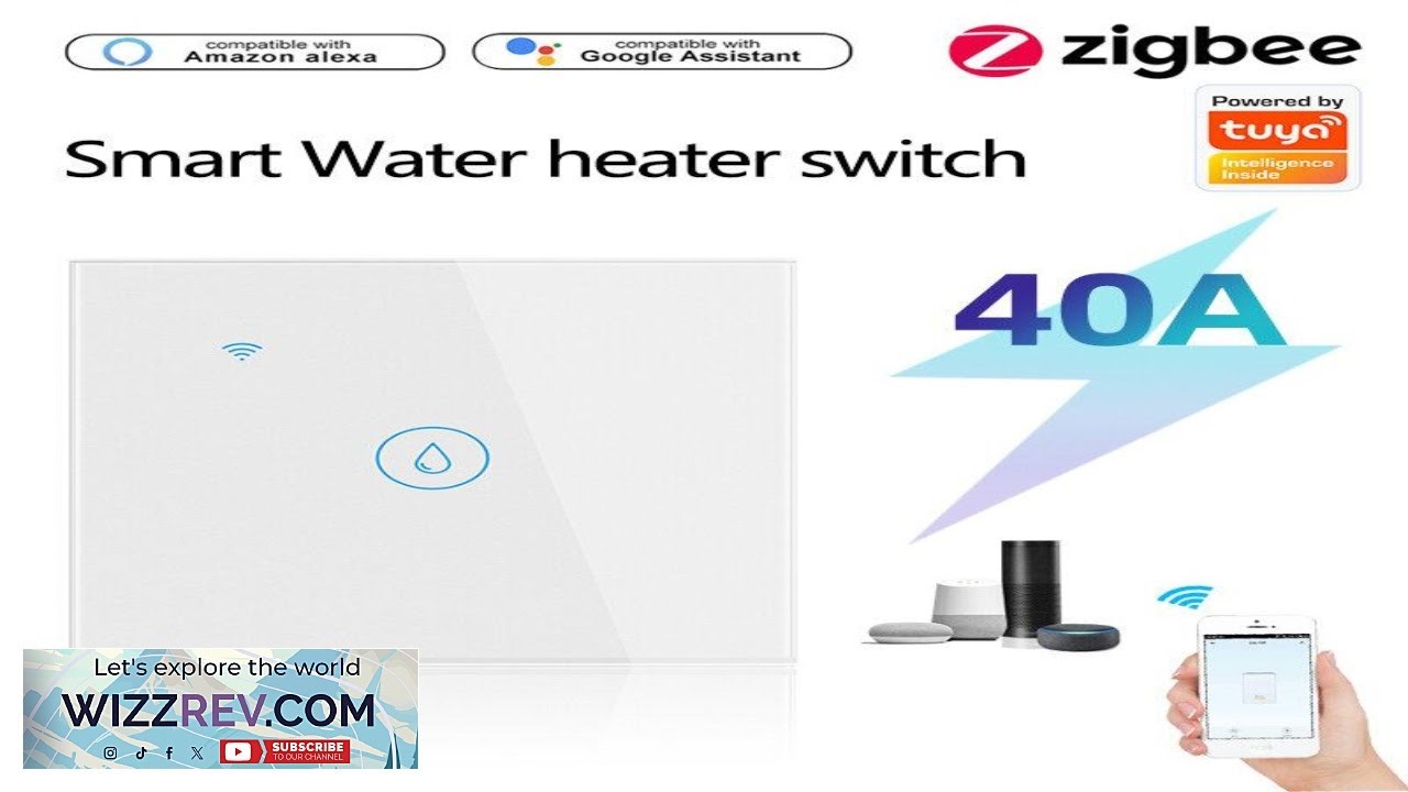 Tuya Zigbe 40A Smart Water Heater Switch EU Plug APP Remote Control Review