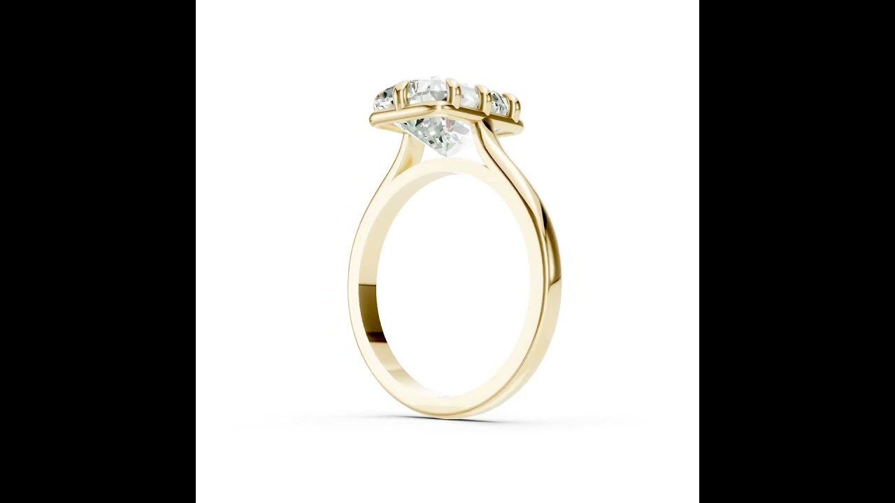 8-Prong Radiant Cut Diamond Solitaire Ring