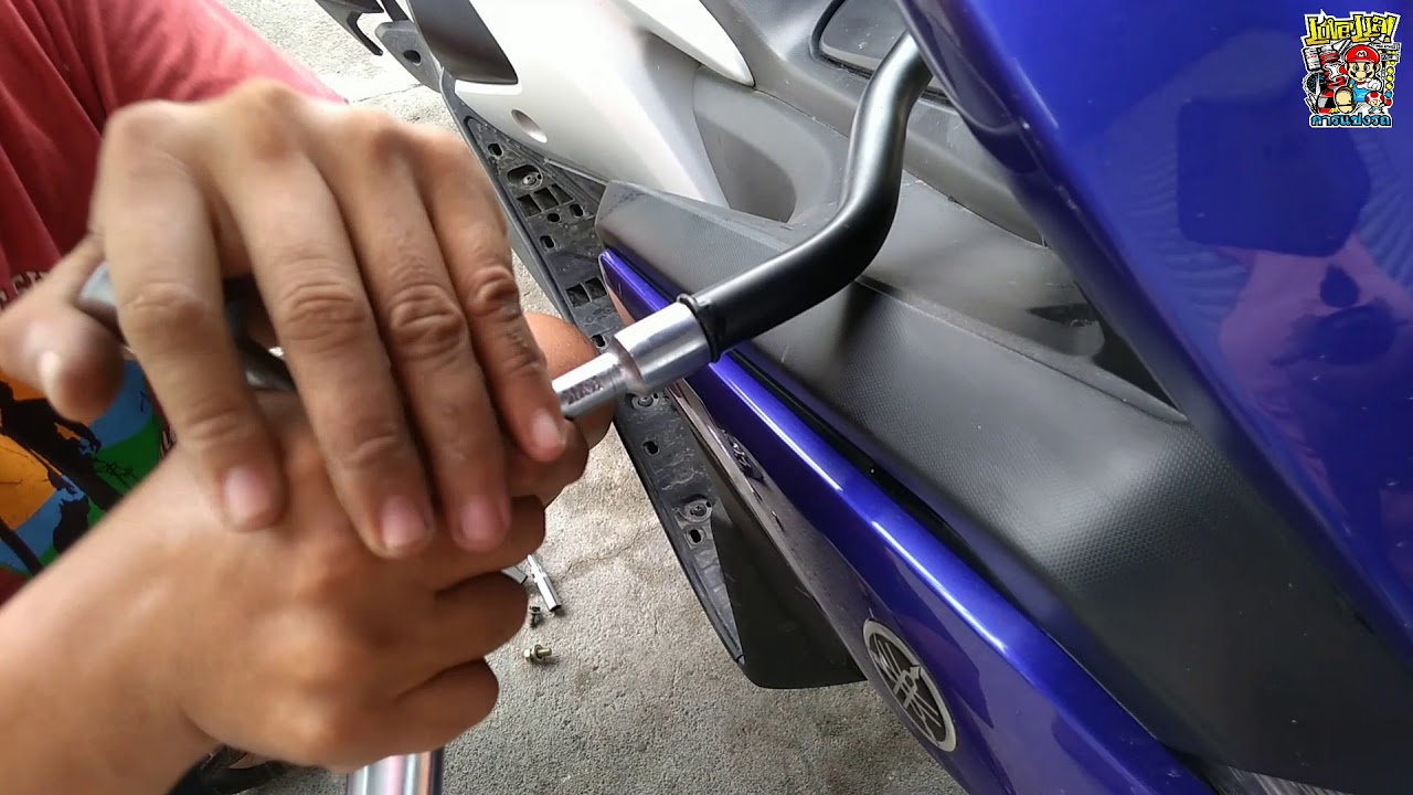 FULL CRASH BAR INSTALLATION AEROX 155 YouTube