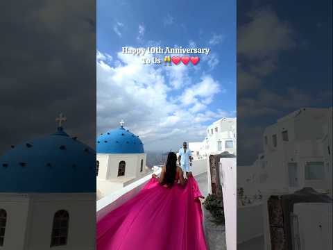 10 years Laiter... Still Saying YES in Santorini 🇬🇷!