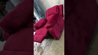 3R motorised recliner chair pink velvet 22,999rs only