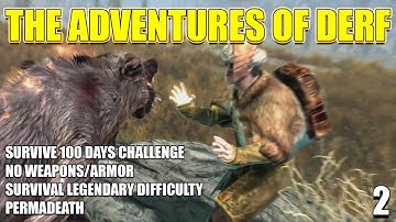 Surviving 100 Days in Skyrim With No Weapons/Armor on Legendary (PERMADEATH) Part 2