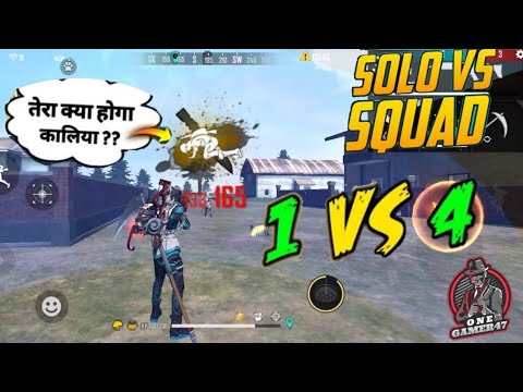 SOLO vs Squad Game play 1 vs 4 Op Headshot Game Play || Shashibhai47 ...