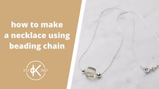 A Necklace With Beading Chain 
