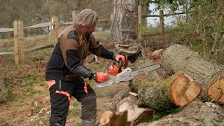 Charley Boorman Makes His Own Trial Course Using A STIHL Cordless Chainsaw | STIHL GB