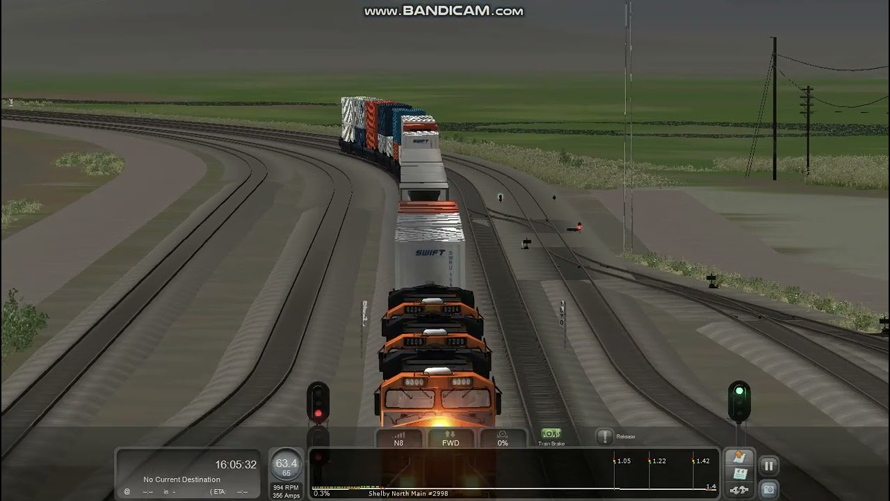 (PT. 2) Train Sim Classic: Chasing A Short BNSF Intermodal