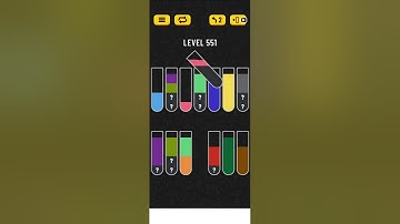 Water sort puzzle level 551