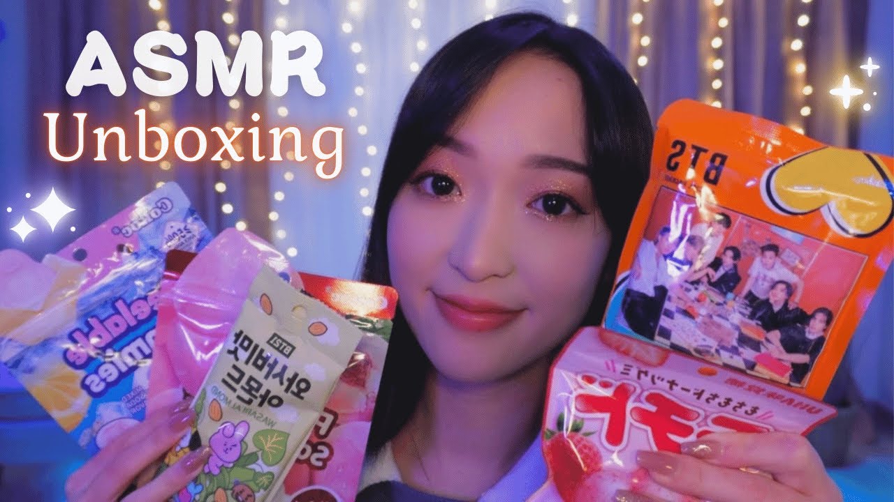 ASMR 🍭 Unboxing NOUVEAUX triggers et dégustation de snacks japonais, coréens, taiwanais...
