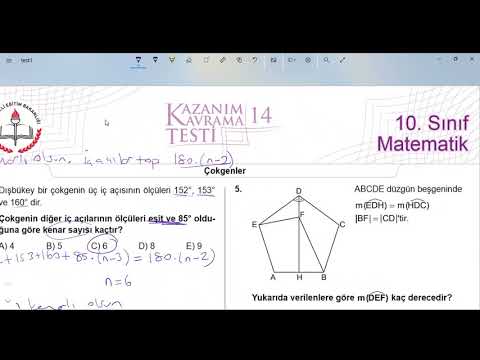 meb 10. sınıf matematik kazanım kavrama testi 14 çözümler 1