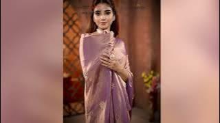 Satin Silk Traditional Saree in Purple and Violet with Thread work - 2017119