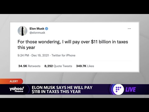 Tesla CEO Elon Musk says he will pay $11 billion in taxes this year