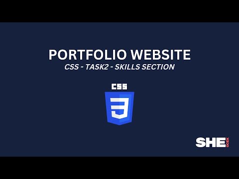 Personal Portfolio Website || CSS - Skills Section || Web Development Bootcamp
