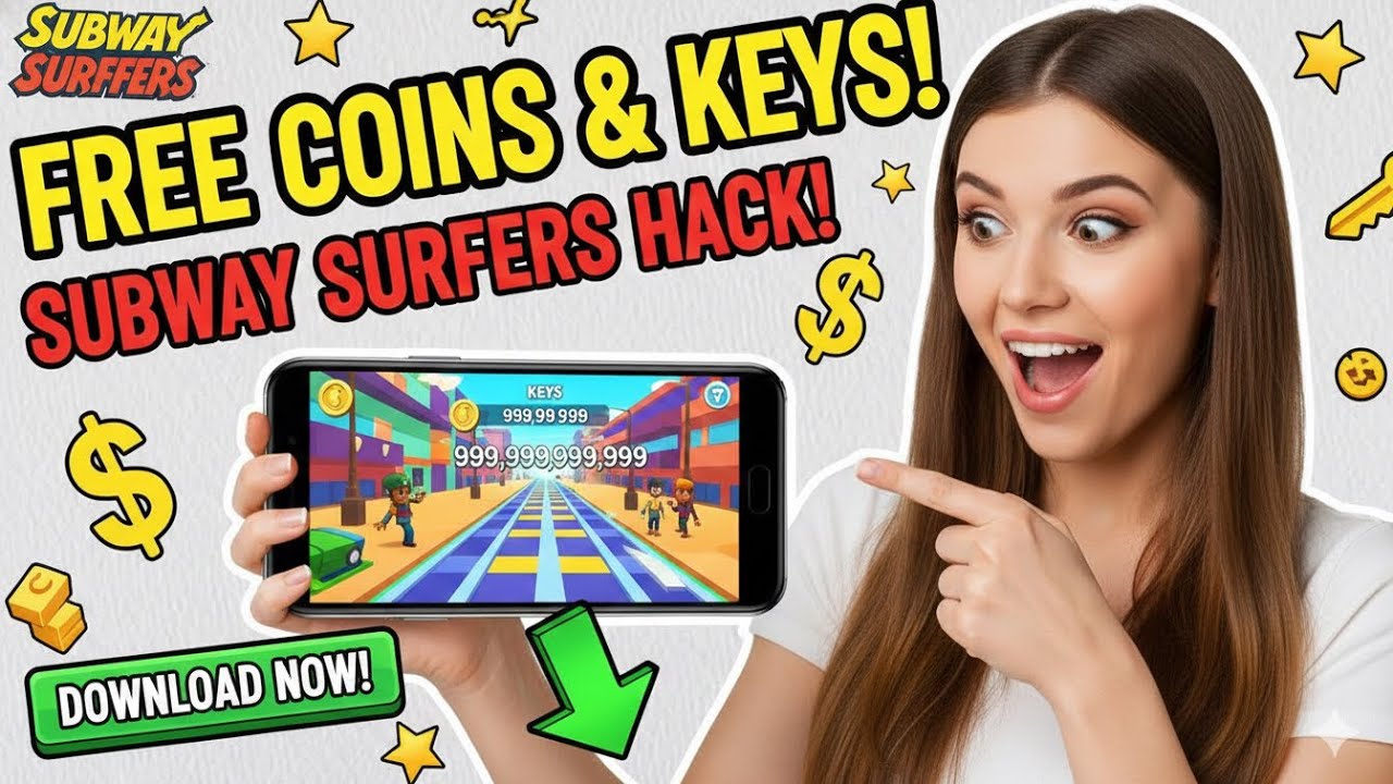 New subway surfers hack 2026! Get 9999 free coins keys 