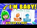 GOING *AFK AS A POOR CHILD* FOR 24 HRS THEN SURPRISING MY NEW MOM WITH HER DREAM PET! AdoptMe Roblox