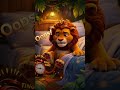 LAZY LION STORY FOR KIDS | From Lazy to Brave | Cartoon Short Video