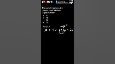 SUM OF THREE CONSECUTIVE NUMBERS